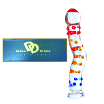 GD041 / ФАЛЛОИМИТАТОР ИЗОГНУТЫЙ С ЗАКРУГЛЕННОЙ ГОЛОВКОЙ И ШИПАМИ