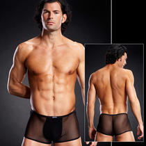 Боксеры из сетки со вставкой из микрофибры BLM008-BLK S/M